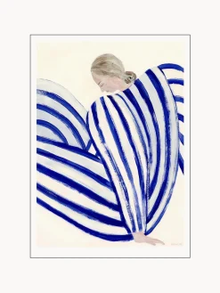 Best Poster and Frame Poster bleu Stripe At Concorde by Sofia Lind x The Poster Club