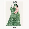 Fashion Poster and Frame Poster Green Coat
