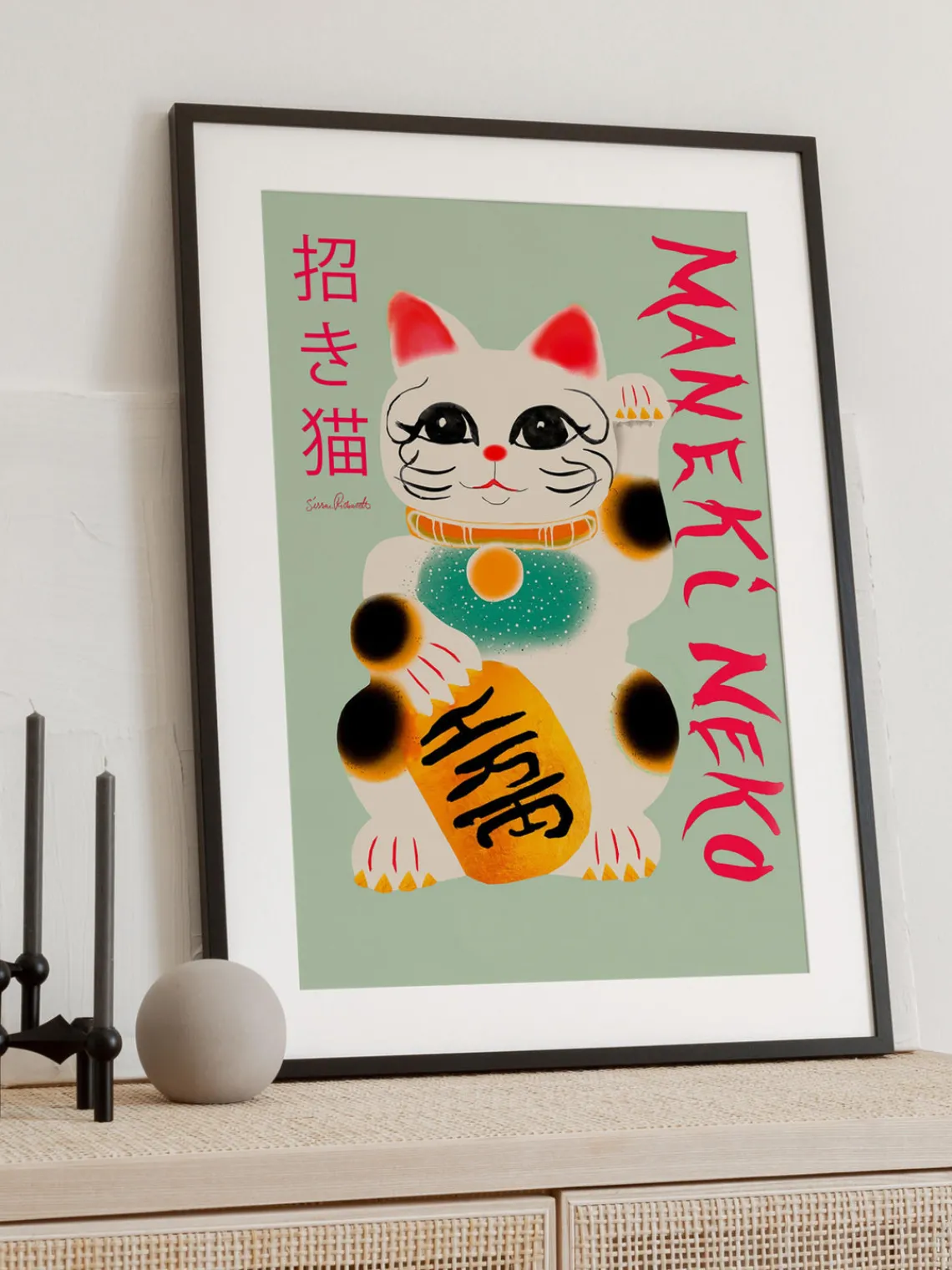 Discount Poster and Frame Poster Maneki Neko