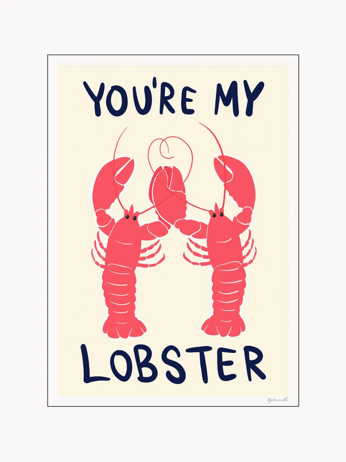 Online Poster and Frame Poster You're My Lobster
