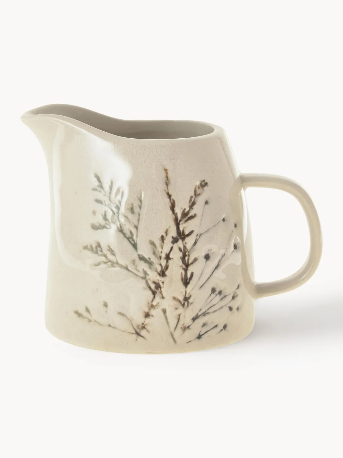 Sale Bloomingville Pot à lait artisanal avec motif botanique Bea