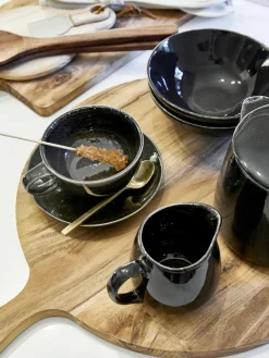 Discount Broste Copenhagen Pot à lait artisanal Nordic Coal, 300 ml Noir, chiné