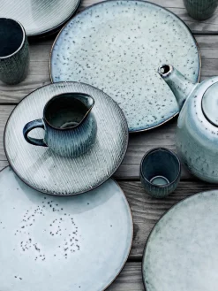 New Broste Copenhagen Pot à lait artisanal Nordic Sea, 300 ml Gris-bleu, chiné