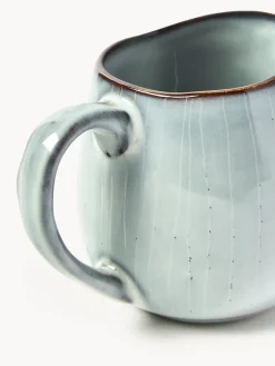 New Broste Copenhagen Pot à lait artisanal Nordic Sea, 300 ml Gris-bleu, chiné