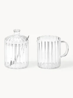 Online ANDREA HOUSE Pot à lait et sucrier en verre Brilia, 3 élém.