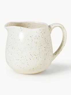 New Broste Copenhagen Pot à lait rustique fait main Nordic Vanilla, 300 ml Blanc cassé, chiné