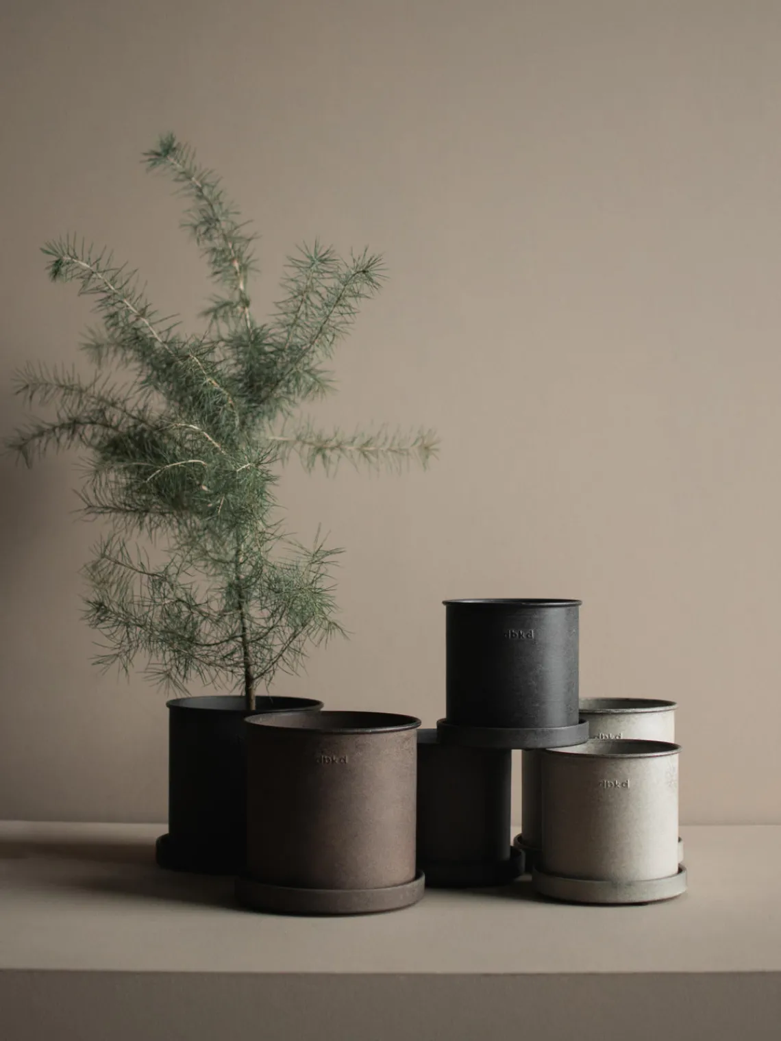Online DBKD Pots de fleurs Plant, 2 élém. Beige clair, chiné et mat