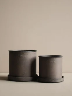 Sale DBKD Pots de fleurs Plant, 2 élém. Taupe, chiné et mat
