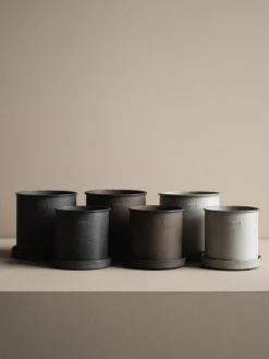 Sale DBKD Pots de fleurs Plant, 2 élém. Taupe, chiné et mat