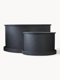 Clearance DBKD Pots de fleurs Plant, 2 élém. Anthracite, mat