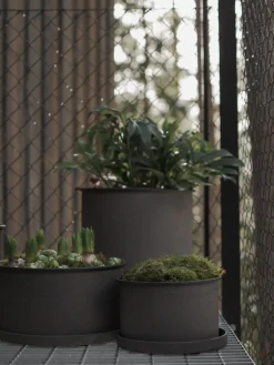 New DBKD Pots de fleurs Plant, 2 élém. Taupe, mat