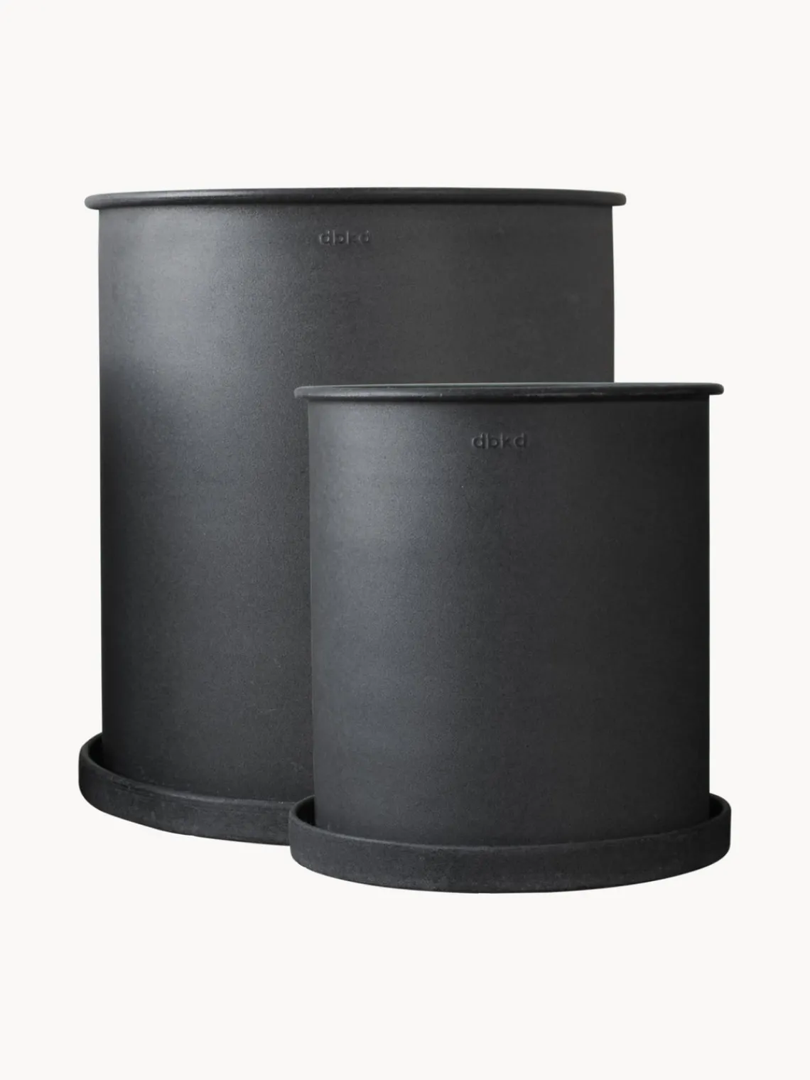 New DBKD Pots de fleurs Plant, 2 élém. Anthracite, mat