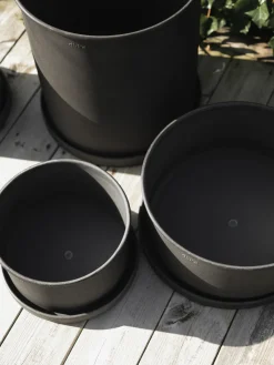 New DBKD Pots de fleurs Plant, 2 élém. Anthracite, mat