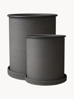 Fashion DBKD Pots de fleurs Plant, 2 élém. Taupe, mat