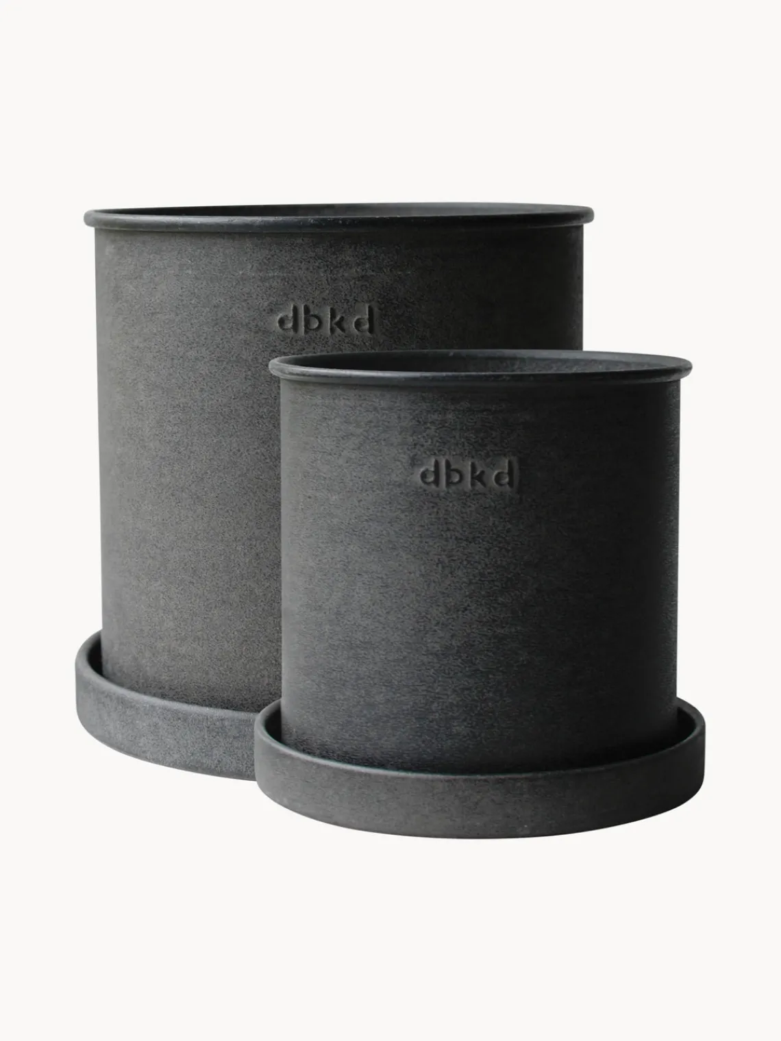 New DBKD Pots de fleurs Plant, 2 élém. Anthracite, chiné et mat