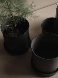 New DBKD Pots de fleurs Plant, 2 élém. Anthracite, chiné et mat