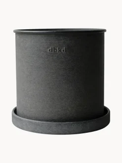 New DBKD Pots de fleurs Plant, 2 élém. Anthracite, chiné et mat