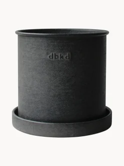 New DBKD Pots de fleurs Plant, 2 élém. Anthracite, chiné et mat