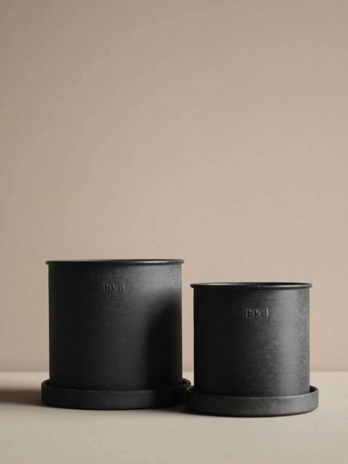 New DBKD Pots de fleurs Plant, 2 élém. Anthracite, chiné et mat
