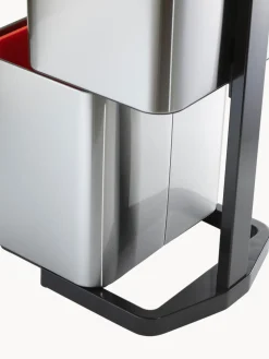 Fashion Joseph Joseph Poubelle avec bac de recyclage séparé Totem, 2 x 30 L Argenté