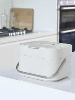 New Joseph Joseph Poubelle pour déchets bio Stack, 4 L Blanc cassé