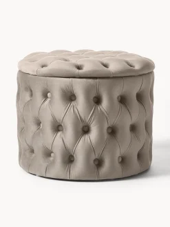 Best Westwing Collection Pouf coffre en velours Chiara