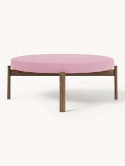 Online Audo Copenhagen Pouf en bois de noyer Passage Tissu rose, bois de noyer