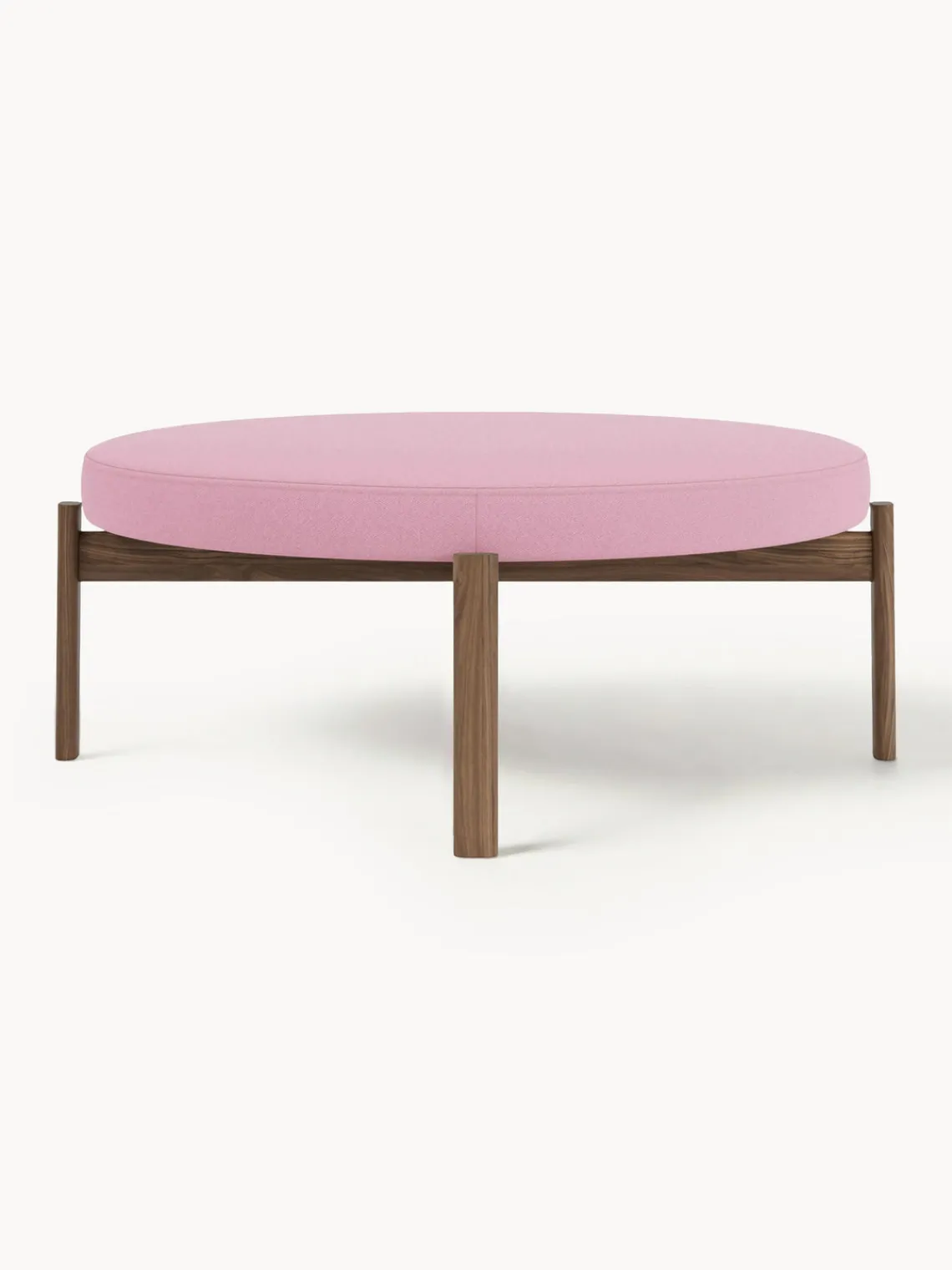 Online Audo Copenhagen Pouf en bois de noyer Passage Tissu rose, bois de noyer