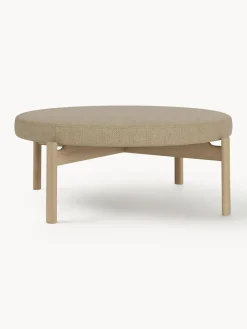 Sale Audo Copenhagen Pouf en bouclette Passage Bouclette beige, bois de chêne