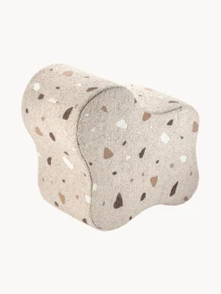 New Wigiwama Pouf en bouclette pour enfants fait main Cloud Bouclette beige, aspect terrazzo
