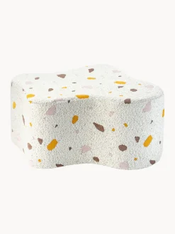 Best Wigiwama Pouf en bouclette pour enfants fait main Cloud Bouclette blanche, aspect terrazzo
