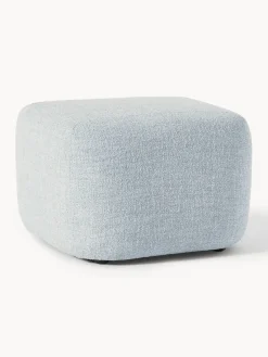 Best Westwing Collection Pouf en bouclette Wolke Bouclette bleu ciel