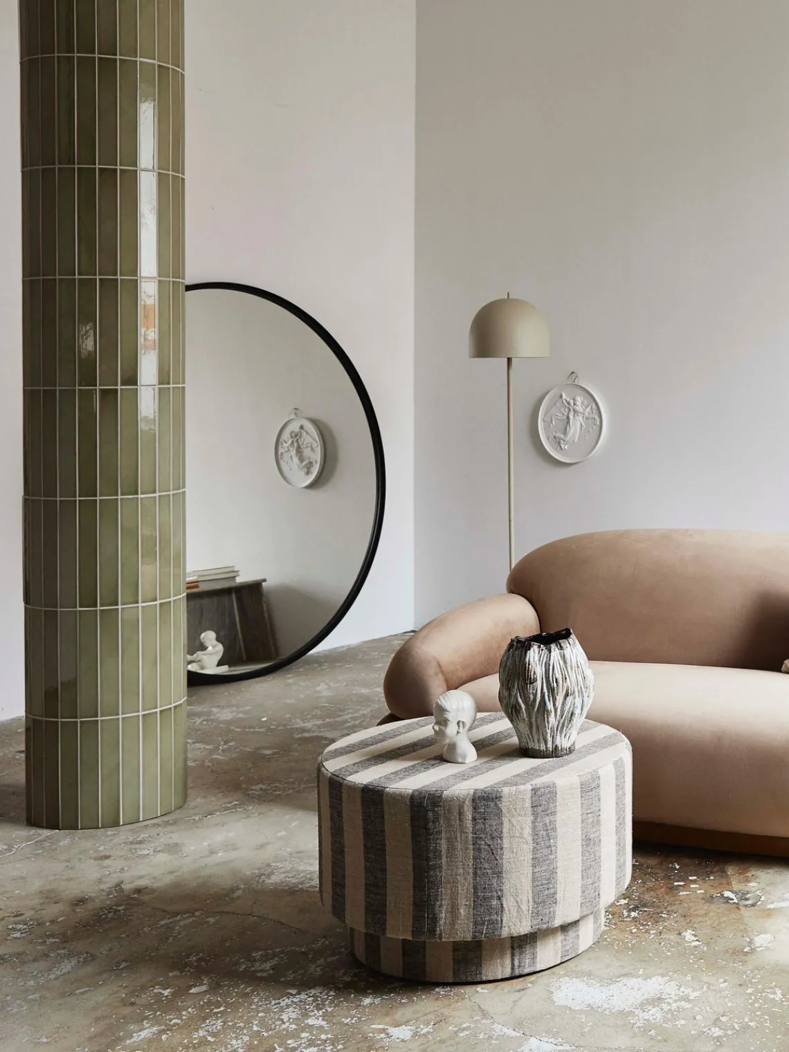 Clearance Nordal Pouf en lin Ladoga