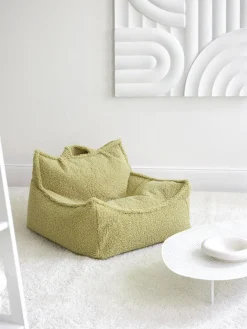 Online Wigiwama Pouf en peluche pour enfant Sugar Teddy vert clair