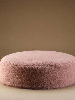 Fashion Wigiwama Pouf en peluche pour enfant Sugar, Ø 65 cm Peluche rose pâle
