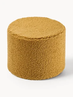 Hot Wigiwama Pouf en peluche pour enfants Sugar, Ø 40 cm Peluche jaune moutarde