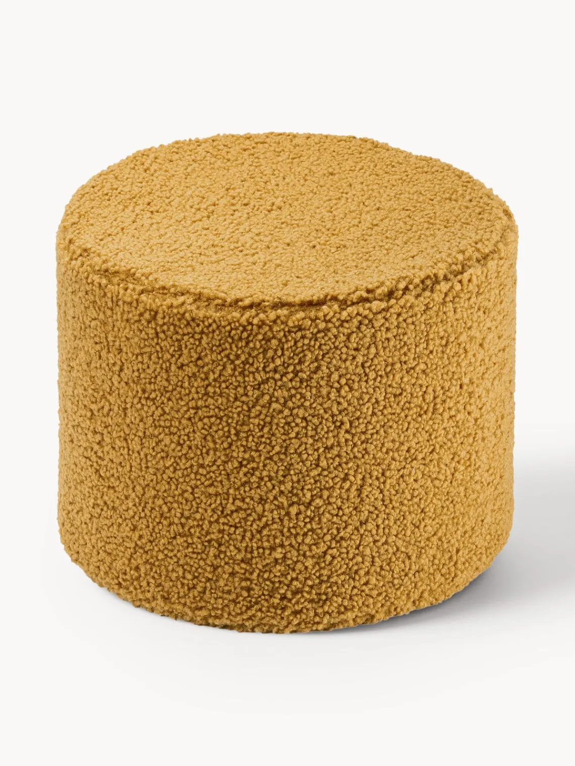 Hot Wigiwama Pouf en peluche pour enfants Sugar, Ø 40 cm Peluche jaune moutarde