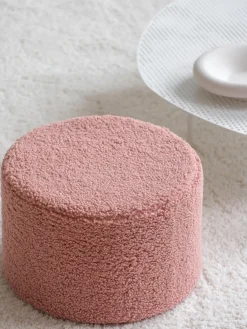 Best Wigiwama Pouf en peluche pour enfant Sugar, Ø 40 cm Peluche rose pâle