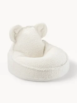 Best Wigiwama Pouf en peluche pour enfants Bear Peluche blanc cassé