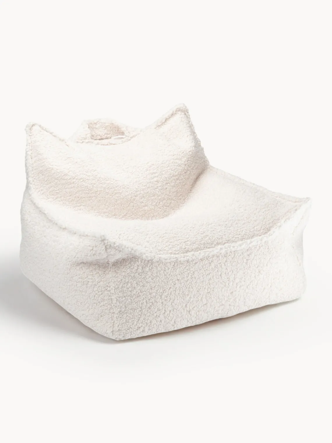 New Wigiwama Pouf en peluche pour enfant Sugar Peluche blanc cassé