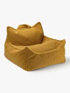 Sale Wigiwama Pouf en peluche pour enfants Sugar Peluche jaune moutarde