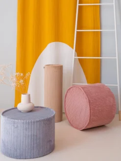 Fashion Wigiwama Pouf en velours côtelé pour enfant Sugar, Ø 40 cm Velours côtelé lavande