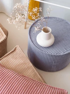 Fashion Wigiwama Pouf en velours côtelé pour enfant Sugar, Ø 40 cm Velours côtelé lavande