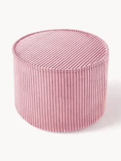Sale Wigiwama Pouf en velours côtelé pour enfant Sugar, Ø 40 cm Velours côtelé rose
