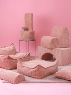 Sale Wigiwama Pouf en velours côtelé pour enfant Sugar, Ø 40 cm Velours côtelé rose