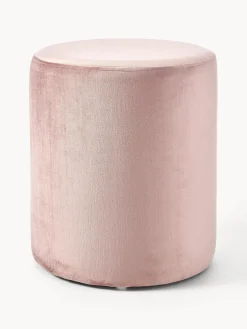 Best Westwing Collection Pouf en velours Daisy Velours rose pâle