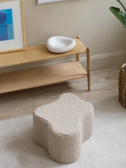 Sale Wigiwama Pouf enfant en tissu peluche Cloud Peluche beige clair
