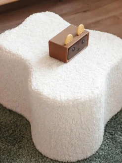 Sale Wigiwama Pouf enfant en tissu peluche Cloud Peluche blanc cassé