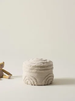 Online Jotex Pouf pour enfant en coton Sunita Tissu beige clair
