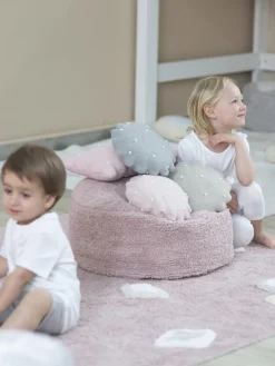 Discount Lorena Canals Pouf pour enfant fait main Chill Tissu rose pâle